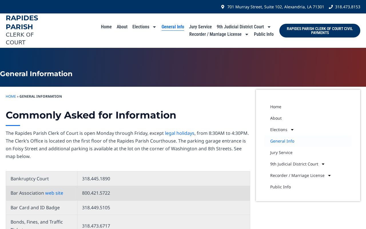 Rapides Parish Clerk of Court bonds fines and traffic tickets contact page used for bench warrant questions